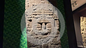 Rock column belonging to the Maya in the American Museum of Natural History in New York (USA