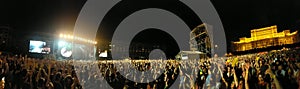 Rock concert in Constitutiei Square, Bucharest, Romania