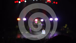 Rock concert lighting in blur