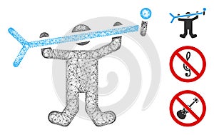 Rock Concert Polygonal Web Vector Mesh Illustration