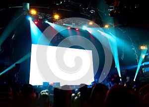 Rock concert, white screen isolated.