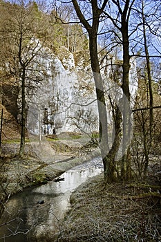 rock and creek in early spring