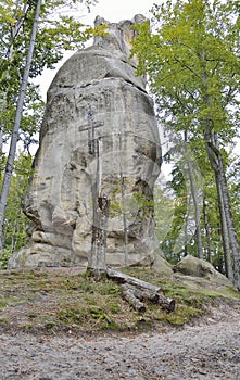 Rock with cross