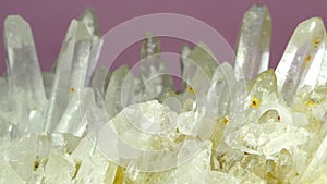 Rock crystal on turn table