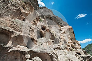 Rock cut architecture structure - ancient art.