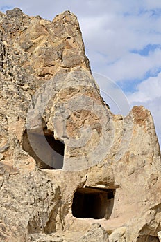 Rock-cut christian temples in Goreme open air museum,Cappadocia