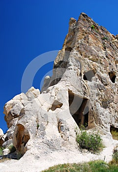 Rock cut church house Cappadocia