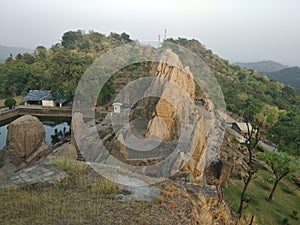 Rock cut temple Himachal Pradesh photo