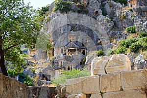 The rock-cut tombs in Myra photo