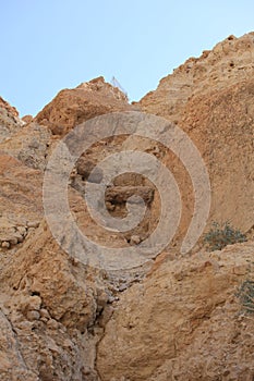 Rock Desert Landscape in Ein Gedi, Israel