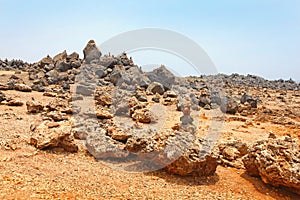 Rock & desert landscape of the island of Aruba, Carribbean