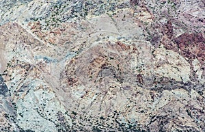 Rock detail of the Andes mountain range with the thousand colors of its mineral components