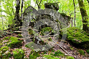 Rock Devil finger in caucasus mountains