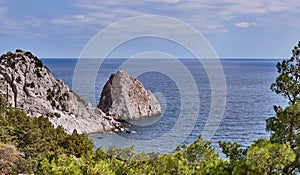 Rock Diva, the black sea coast near Yalta, town Simeiz, Crimea.