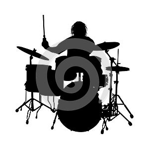 Rock Drummer Silhouette