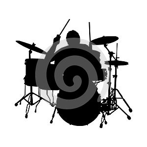 Rock Drummer Silhouette photo