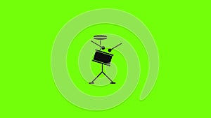 Rock drums icon animation