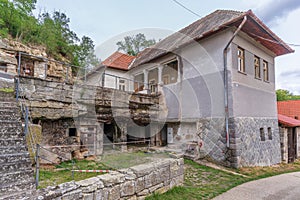 Rock dwelling in Brhlovce, Slovakia