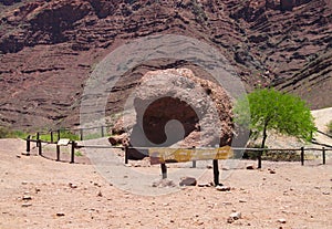 The rock `El Sapo`, `the frog` in Cafayate, Argentina