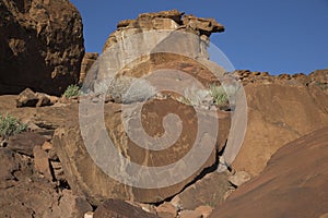 Rock engravings at Twyfelfontein, Namibia photo