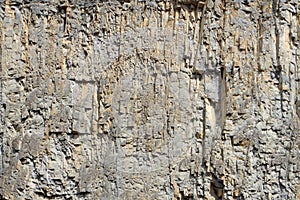 Rock face / cliff at a quarry - irregular stone pattern
