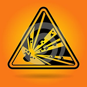 Rock Fall Safety Sign Icon