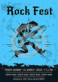 Rock Fest Event Announcement Poster Design