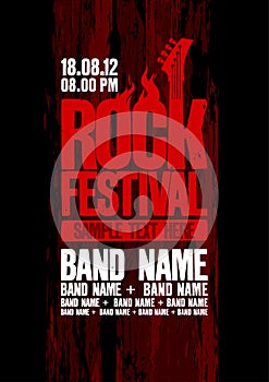 Rock festival design template.