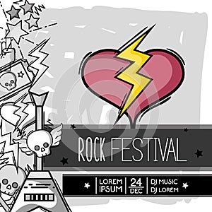 Rock festival event music concert