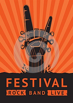 Rock Festival Poster with a guitar