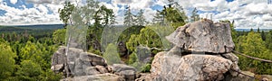 rock in the forest - natural monument Nine Rocks - Devet skal, Zdarske vrchy in Vysocina, Czech Republic