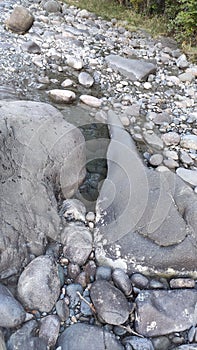 Rock Form Turned By Running Water