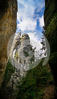 Rock Formation in Adrpach Teplice Forest