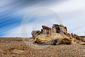 Rock formation against sky in Sillon de Talbert area photo