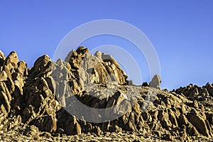 Rock formation in the Alabama Hills