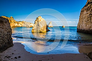 Rock Formation On Algarve Coast - Lagoa, Portugal