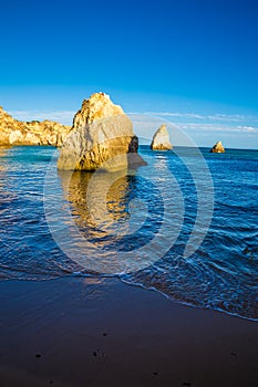 Rock Formation On Algarve Coast - Lagoa, Portugal