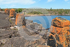 Rock Formation Along Lake Superior