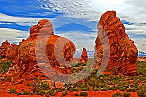 Rock formation in Arches