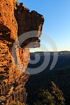 Rock formation in the Blue Mountains, Australia