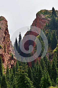 Rock formation Broken Heart in Kyrgyzstan