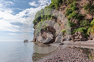 Rock formation caused by the errosing of the coastline of the Bay of Fundy at Melvin Beach