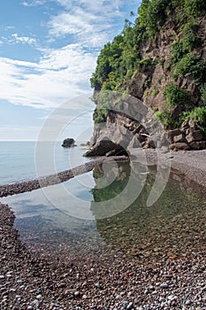 Rock formation caused by the errosing of the coastline of the Bay of Fundy at Melvin Beach