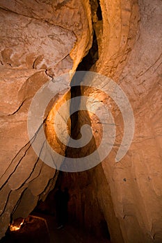 Rock formation in cave