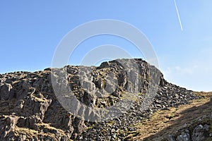 Rock formation by Combe Door, Lake District