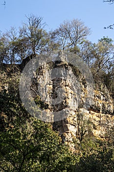 Rock formation composed of sandstone known as Stone Tower or Finger of God