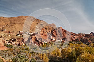 Rock formation in Dades du Gorges in Morocco