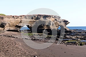 Rock formation Egas Port (Puerto Egas), Santiago Island (Galapagos Islands, Ecuador) photo