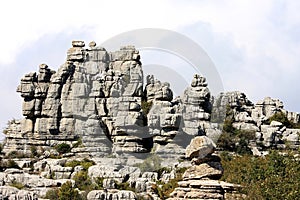 Rock formation in El Torcal Park, Spain, Andalusia photo