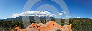 Rock formation facing westward of the Garden of the Gods in Colorado Springs, Colorado